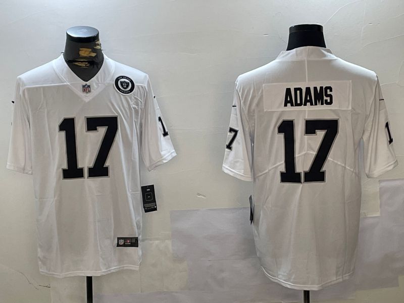 Men Oakland Raiders #17 Adams White Second generation 2024 Nike Limited NFL Jersey style 2
